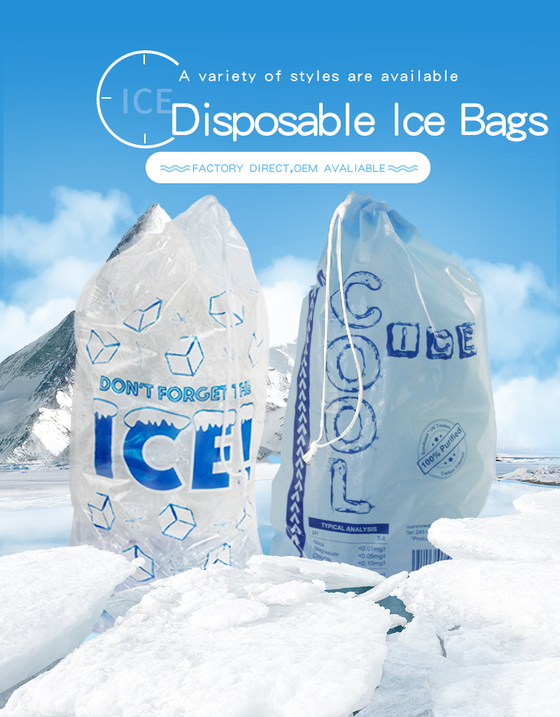 Choice 10 lb. Blue Heavy Duty Plastic Ice Bag - 1000/Case