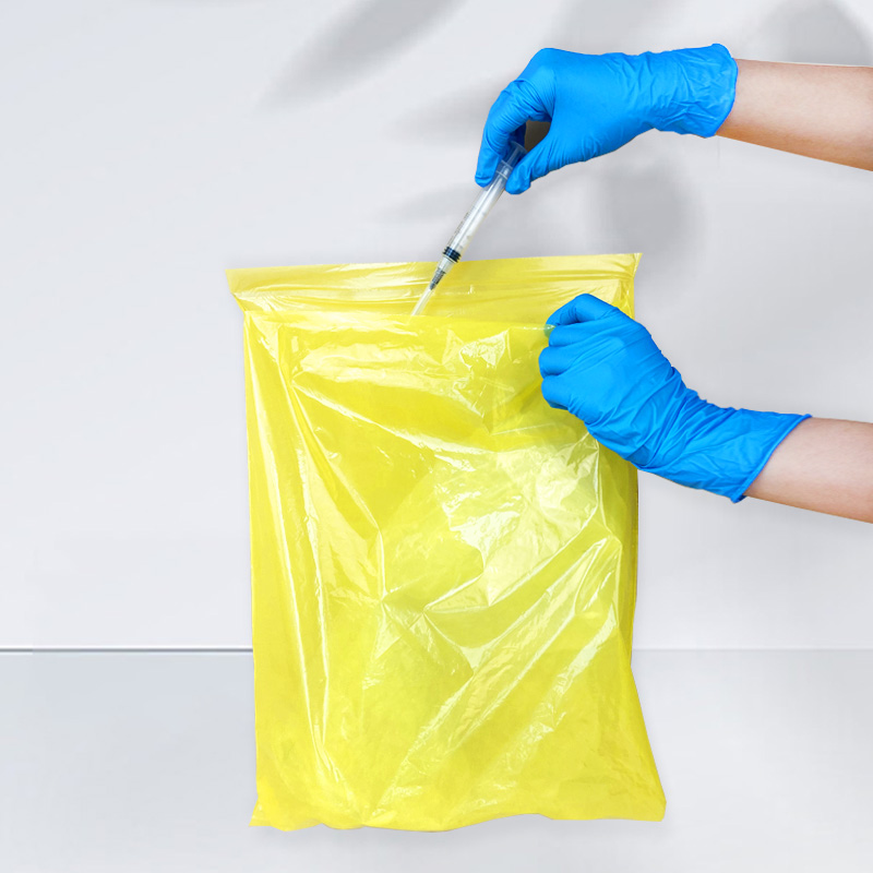 Stick-on Biohazard Plastic Bags