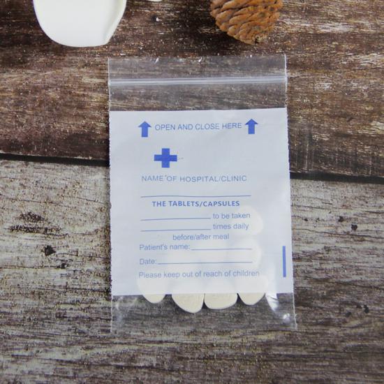 Factory Custom Medicine Small Pocket Pill Baggies Ziplock Pill